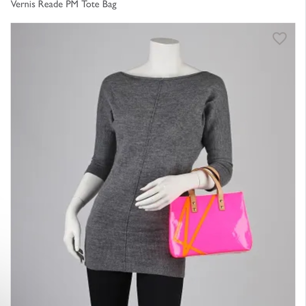 Vintage Pink and orange Vernis Louis Vuitton handbag x Robert Wilson. Authentic - Picture 11 of 11